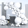 Picture of PartyWoo White Balloons, 100 pcs Matte White Balloons Different Sizes Pack of 36 Inch 18 Inch 12 Inch 10 Inch 5 Inch for Balloon Garland or Balloon Arch as Party Decorations, Birthday Decorations