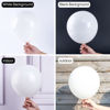 Picture of PartyWoo White Balloons, 100 pcs Matte White Balloons Different Sizes Pack of 36 Inch 18 Inch 12 Inch 10 Inch 5 Inch for Balloon Garland or Balloon Arch as Party Decorations, Birthday Decorations