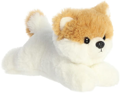 Picture of Aurora® Adorable Mini Flopsie™ Pom The Pup™ Stuffed Animal - Playful Ease - Timeless Companions - White 8 Inches