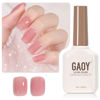 Picture of GAOY Sheer Maroon Gel Nail Polish, 16ml Jelly Pink Burgundy Translucent Color 1354 UV Light Cure Gel Polish for Nail Art DIY Manicure and Pedicure at Home