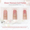 Picture of GAOY Sheer Maroon Gel Nail Polish, 16ml Jelly Pink Burgundy Translucent Color 1354 UV Light Cure Gel Polish for Nail Art DIY Manicure and Pedicure at Home