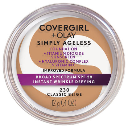 Picture of COVERGIRL & Olay Simply Ageless Instant Wrinkle-Defying Foundation, Classic Beige, 0.4 Fl Oz (Pack of 1)