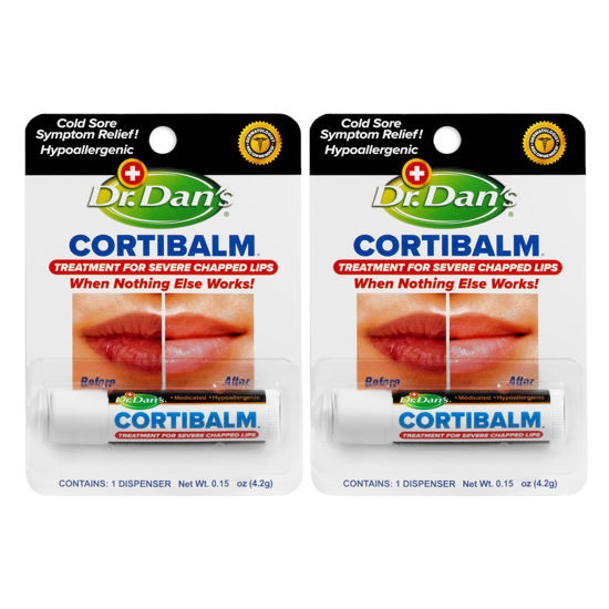 Picture of Dr. Dan's Cortibalm- 2 Pack- for Severe Chapped Lips and Cold Sore Relief