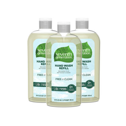 Picture of Seventh Generation Hand Soap Refill, Free & Clear Unscented, 24 oz, 3 Count (Pack of 1) (Packaging May Vary)