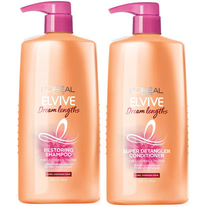 Picture of L'Oreal Paris Elvive Dream Lengths Shampoo and Conditioner Kit, Paraben Free, 1 kit