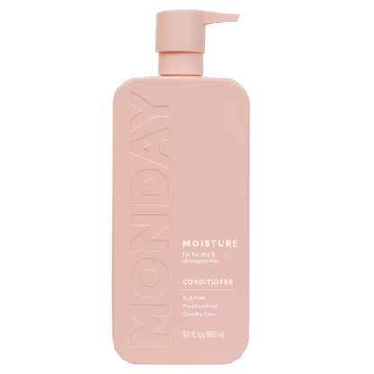Picture of MONDAY HAIRCARE Moisture Conditioner (Amazon Exclusive) 30oz for Dry, Coarse, Stressed, Coily and Curly Hair, Made from Coconut Oil, Rice Protein, Shea Butter, & Vitamin E, All-Natural