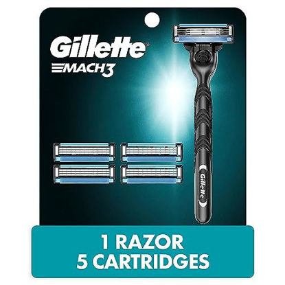 Picture of Gillette Mach3 Men's Razor Handle + 5 Blade Refills
