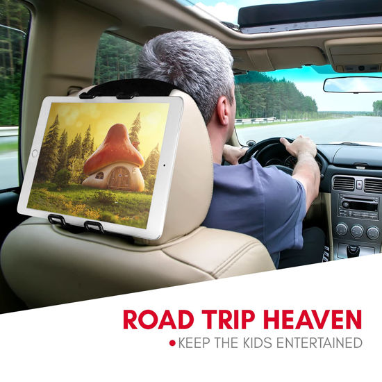 GetUSCart- Macally Car Headrest Mount for Kids - Tablet Holder for Car