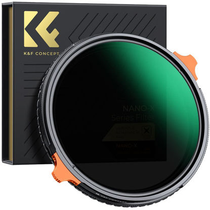 Picture of K&F Concept 82mm ND4-64 (2-6 Stops) ND Lens Filter Variable & CPL Polarizers Filter 2-in-1, 28 Multi-Coated Polarizing and Neutral Density Camera Lens Filter (Nano-X Series)