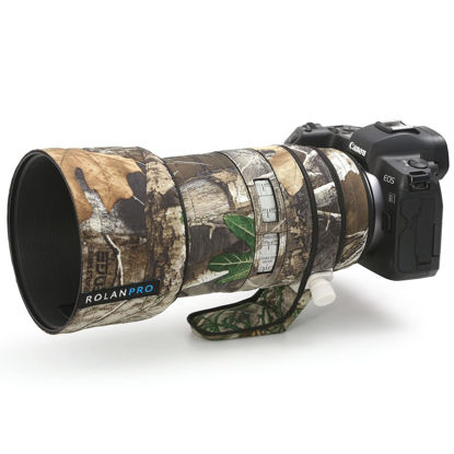 Picture of ROLANPRO Waterproof Lens Cover for Canon RF 70-200mm F2.8 L is USM Camouflage Rain Cover Lens Protective Sleeve Guns Case-#27 Jungle Waterproof