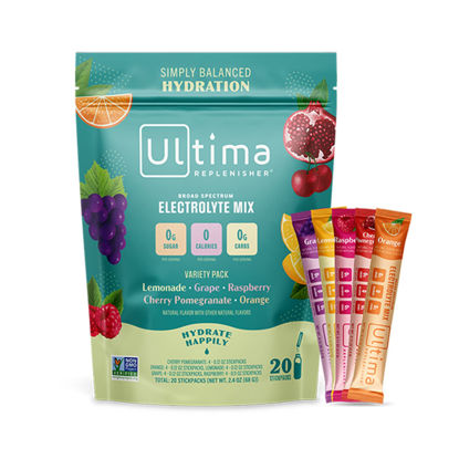 Picture of Ultima Replenisher Hydration Electrolyte Packets- 20 Count- Keto & Sugar Free- On the Go Convenience- Feel Replenished, Revitalized- Non-GMO & Vegan Electrolyte Drink Mix- Variety 5 Flavor