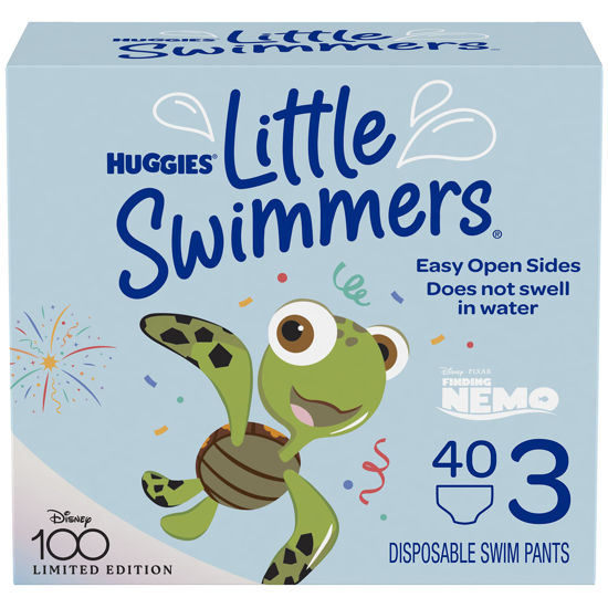 Picture of Huggies Little Swimmers Disposable Swim Diapers, Size 3 (16-26 lbs), 40 Ct