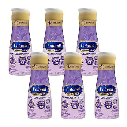 Picture of Enfamil NeuroPro Gentlease Baby Formula, Infant Formula Nutrition, Brain and Immune Support with DHA, Proven to Reduce Fussiness, Crying, Gas and Spit-up in 24 Hours, Liquid Bottle, 32 Oz, 6 Count