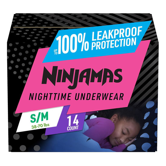 GetUSCart- Pampers Ninjamas Nighttime Bedwetting Underwear Girls Size S/M  (38-65 lbs) 14 Count (Packaging & Prints May Vary)