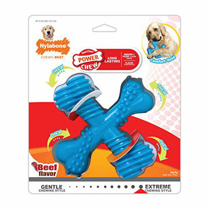 Picture of Nylabone Dog Toy Power Chew Dog Toy for Aggressive Chewers - X-Shape Dog Toy - Large - Up to 50 lbs.