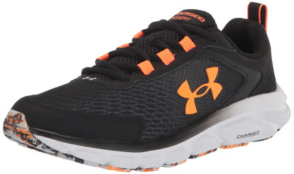 Picture of Under Armour Men's Charged Assert 9 Marble Road Running Shoe, Black (002)/Blaze Orange, 9.5