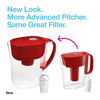Picture of Brita Water Filter Pitcher for Tap and Drinking Water with 1 Standard Filter, Lasts 2 Months, 6-Cup Capacity, BPA Free, Red
