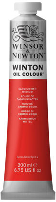 Picture of Winsor & Newton Winton Oil Color, 200ml (6.75-oz) Tube, Cadmium Red Medium