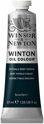 Picture of Winsor & Newton Winton Oil Color, 37ml (1.25-oz) Tube, Phthalo Deep Green