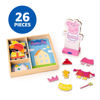 Picture of Peppa Pig Magnetic Wood Dress Up Doll. Includes 26 Colorful Magnetic Wood Pieces and Wooden Storage Box. Encourages Creative Play with Mix and Match Fun for Preschoolers and Kids Ages 3 and Over.