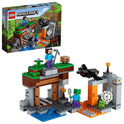 Picture of LEGO Minecraft The Abandoned Mine Building Toy, 21166 Zombie Cave with Slime, Steve & Spider Figures, Gift idea for Kids, Boys and Girls Age 7 Plus