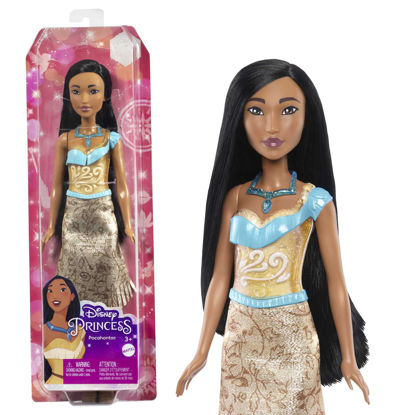 Picture of Disney Princess Pochontas Fashion Doll, Sparkling Look with Black Hair, Brown Eyes & Necklace Accessory