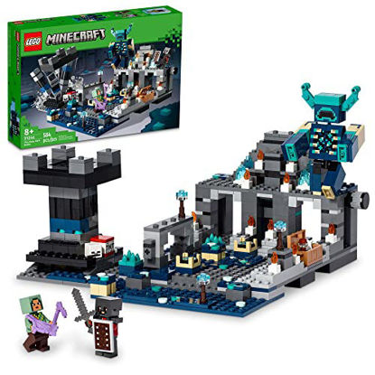 Picture of LEGO Minecraft The Deep Dark Battle Set, 21246 Biome Adventure Toy, Ancient City with Warden Figure, Exploding Tower & Treasure Chest, for Kids Ages 8 Plus