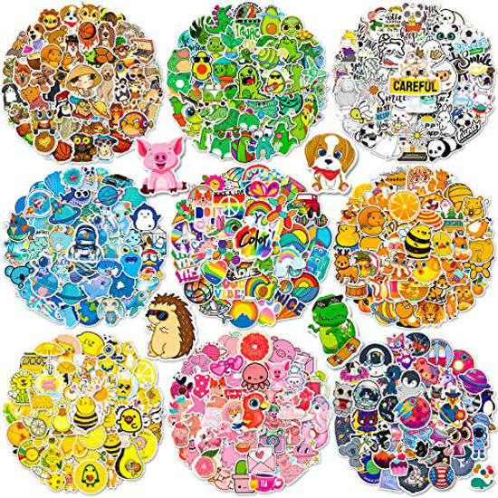 Picture of 600Pcs Stickers for Kids, Water Bottle Stickers, Vinyl Waterproof Scrapbook Cute Bulk Stickers Pack for Laptop Skateboard Computer Guitar, Mixed Colorful Cool Stickers for Teens Kids Boys Girls