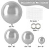 Picture of RUBFAC 129pcs Metallic Silver Balloons Latex Balloons Different Sizes 18 12 10 5 Inches Party Balloon Kit for Birthday Party Graduation Baby Shower Wedding Holiday Easter Decoration