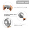 Picture of RUBFAC 129pcs Metallic Silver Balloons Latex Balloons Different Sizes 18 12 10 5 Inches Party Balloon Kit for Birthday Party Graduation Baby Shower Wedding Holiday Easter Decoration