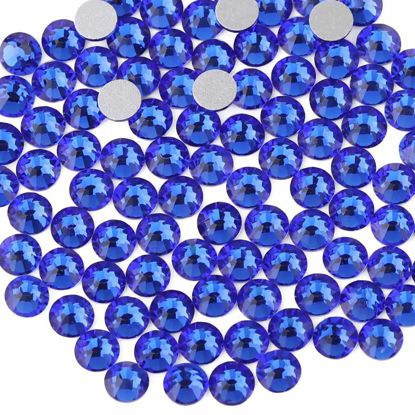 Picture of Beadsland 1440 Piece Flat Back Crystal Rhinestones Round Gems, 1.3mm-8.6mm, Sapphire (SS10(2.7-2.9mm))