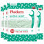 Picture of Plackers Micro Mint Dental Floss Picks, 150 Count, Pack of 4