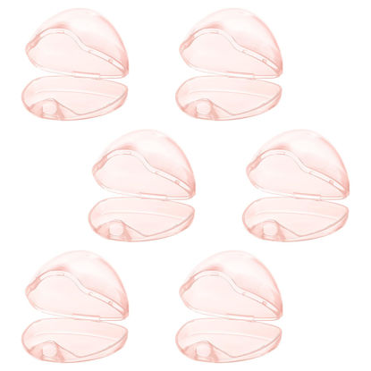 Picture of Accmor Pacifier Case, Pacifier Holder Case, Pacifier Container for Travel, BPA Free,Transparent Pink, 6 Pack