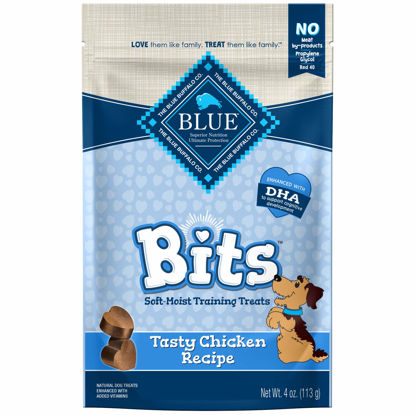 Picture of Blue Buffalo BLUE Bits Natural Soft-Moist Training Dog Treats, Chicken Recipe 4-oz bag