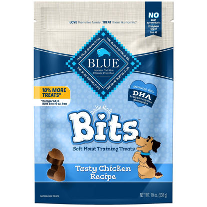 Picture of Blue Buffalo BLUE Bits Natural Soft-Moist Training Dog Treats, Chicken Recipe 19-oz Bag