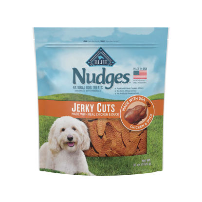 Picture of Blue Buffalo Nudges Jerky Cuts Natural Dog Treats, Chicken and Duck, 36oz