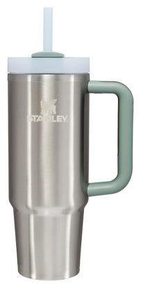 Picture of Stanley Quencher H2.0 FlowState Stainless Steel Vacuum Insulated Tumbler with Lid and Straw for Water, Iced Tea or Coffee, Smoothie and More, Stainless Steel Shale, 30 oz