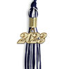 Picture of Endea Graduation Mixed Double Color Tassel with Gold Date Drop (Navy Blue/White, 2023)