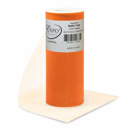 Picture of Expo International Decorative Matte Tulle Spool of 6 Inch X 25 Yards | Orange