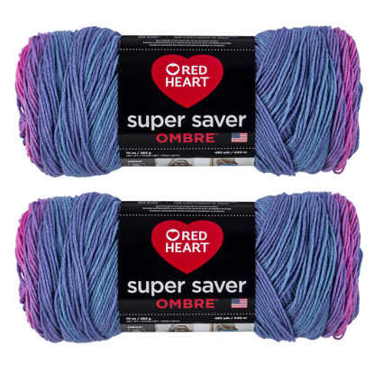 Picture of Red Heart Super Saver Jumbo Sweet Treat Ombre Yarn - 2 Pack of 283g/10oz - Acrylic - 4 Medium (Worsted) - 482 Yards - Knitting/Crochet