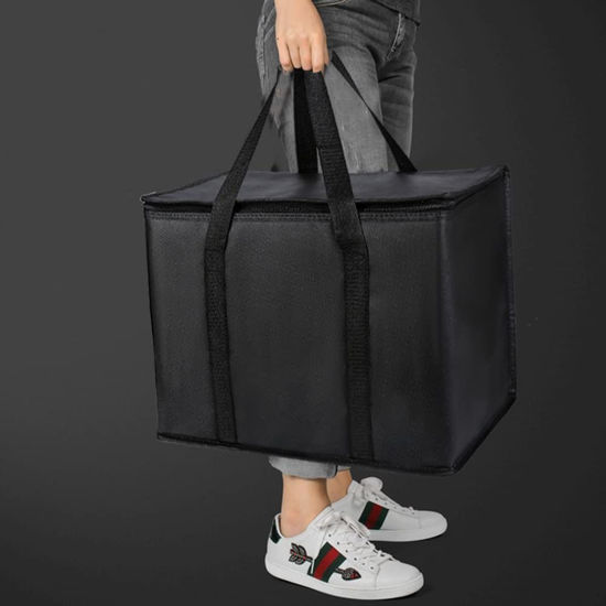 Insulated grocery on sale bags with zipper