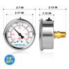 Picture of MEANLIN MEASURE -30~30Psi Stainless Steel 1/4" NPT 2.5" FACE DIAL Vacuum Pressure Gauge ，Center Back Mount