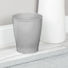 Picture of mDesign Round Plastic Bathroom Garbage Can, 1.25 Gallon Wastebasket, Garbage Bin, Trash Can for Bathroom, Bedroom, and Kids Room - Small Bathroom Trash Can - Fyfe Collection - Gray