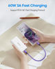 Picture of Purple Short USB C to USB C Cable [1ft, 2-Pack], etguuds 60W/3A Fast Charging Type C to Type C Charger Cable for Samsung Galaxy S23 S22 S21 S20 Ultra 5G, Z Flip/Fold 4 3, Note 20, Pixel 7 6 Pro & More