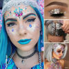 Picture of MEICOLY 2pcs Body Glitter,Mermaid Sequins Liquid Holographic Glitter Gel,Chunky Glitter Face Eye Lip Hair Nail Festival Makeup,Sparkling Body Glitter Gel for Women,100g,White+Gold