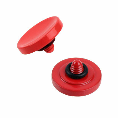 Picture of Foto&Tech Soft Shutter Release Button Compatible with Fuji Fujifilm X-T5 X-T4 X-T3 X-T30 X-T30 II X-T20 X-PRO3 X100V X100F X-E4 X-E3 Sony RX1R II RX10 IV III Leica M10 M9 Nikon Df F3 (2 Pieces, Red)