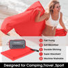 Picture of 4monster Camping Towels Super Absorbent, Fast Drying Microfiber Travel Towel, Ultra Soft Compact Gym Towel for Beach Hiking Yoga Travel Sports Backpack (Red, Small (15.8 x 31.5 inches))