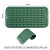 Picture of MicoYang Silicone Dish Drying Mat for Multiple Usage,Easy clean,Eco-friendly,Heat-resistant Silicone Mat for Kitchen Counter,Sink,Bar,Bottle,or Cup Green S 12 inches x 6 inches