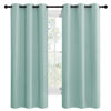 Picture of NICETOWN Aqua Blue Room Darkening Curtains for Kitchen, Window Treatment Thermal Insulated Solid Grommet Room Darkening Curtains/Drapes for Bedroom (Set of 2, 42 inches Wide by 68 inches Long)