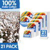Picture of FIXSMITH 21 Pack Stretched Canvases, Multi Pack - 4x4", 5x7", 8x10", 9x12", 11x14", Round Canvas 12x12", 8x8" (3 of Each), 100% Cotton, Primed Canvases for Acrylic, Oil, Wet or Dry Art Media